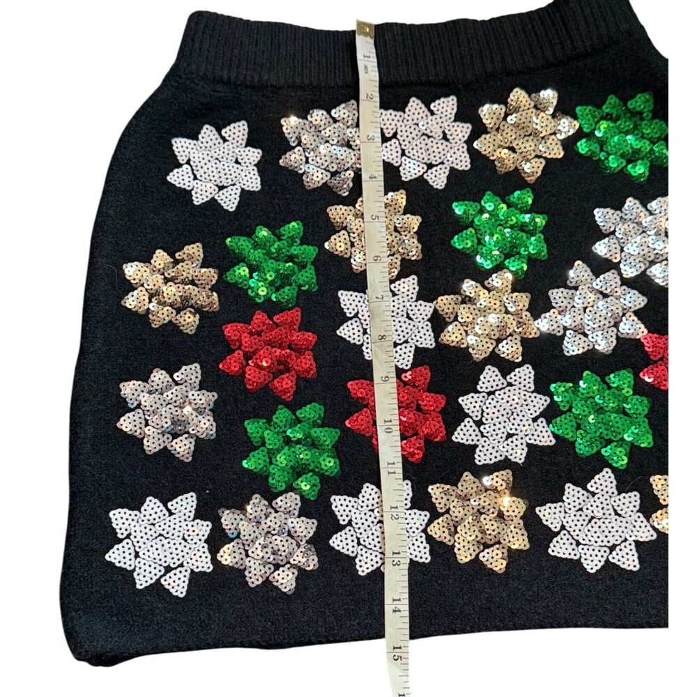 Set of 2 Holiday Knit Mini Skirt Ugly Christmas Sweater Skirts Forever 21 XS - Picture 9 of 10